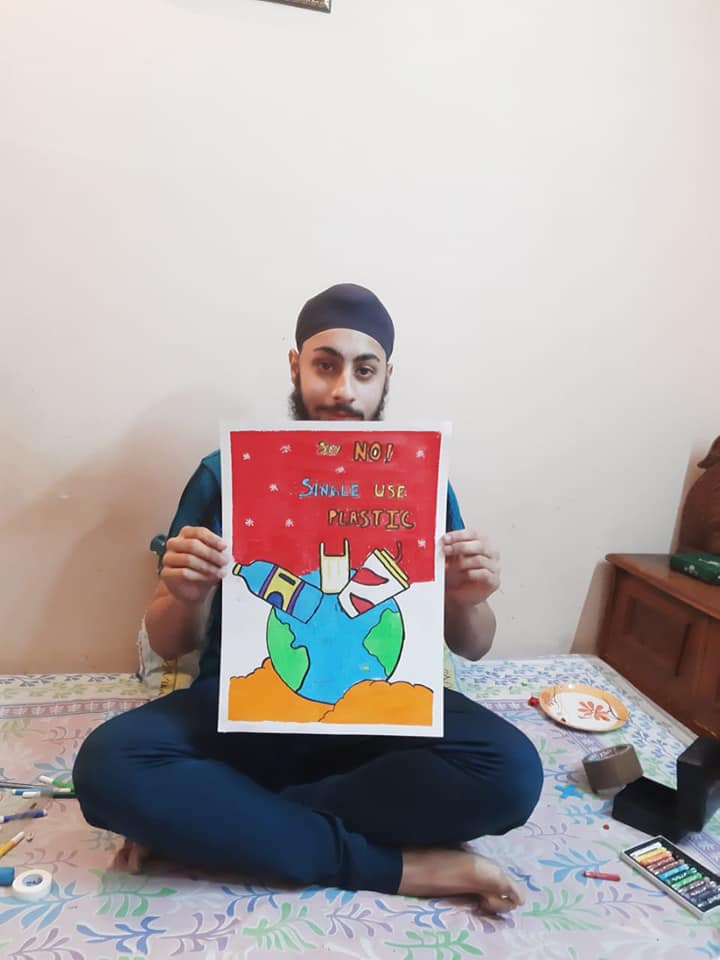 Plastic Mukt Bharat drawing || Stop plastic bags pollution poster making  project ideas - YouTube